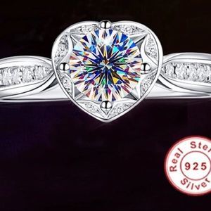 New 1 Ct CZSterling Silver Ring